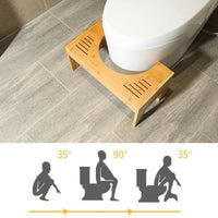Bamboo Adjustable Toilet Stool For Pregnant People