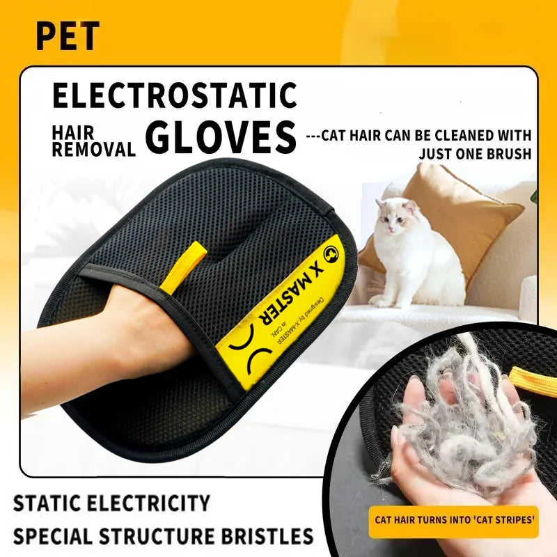Pet Hair Removal Grooming Glove for Dogs & Cats | Gentle Deshedding & Massage Glove