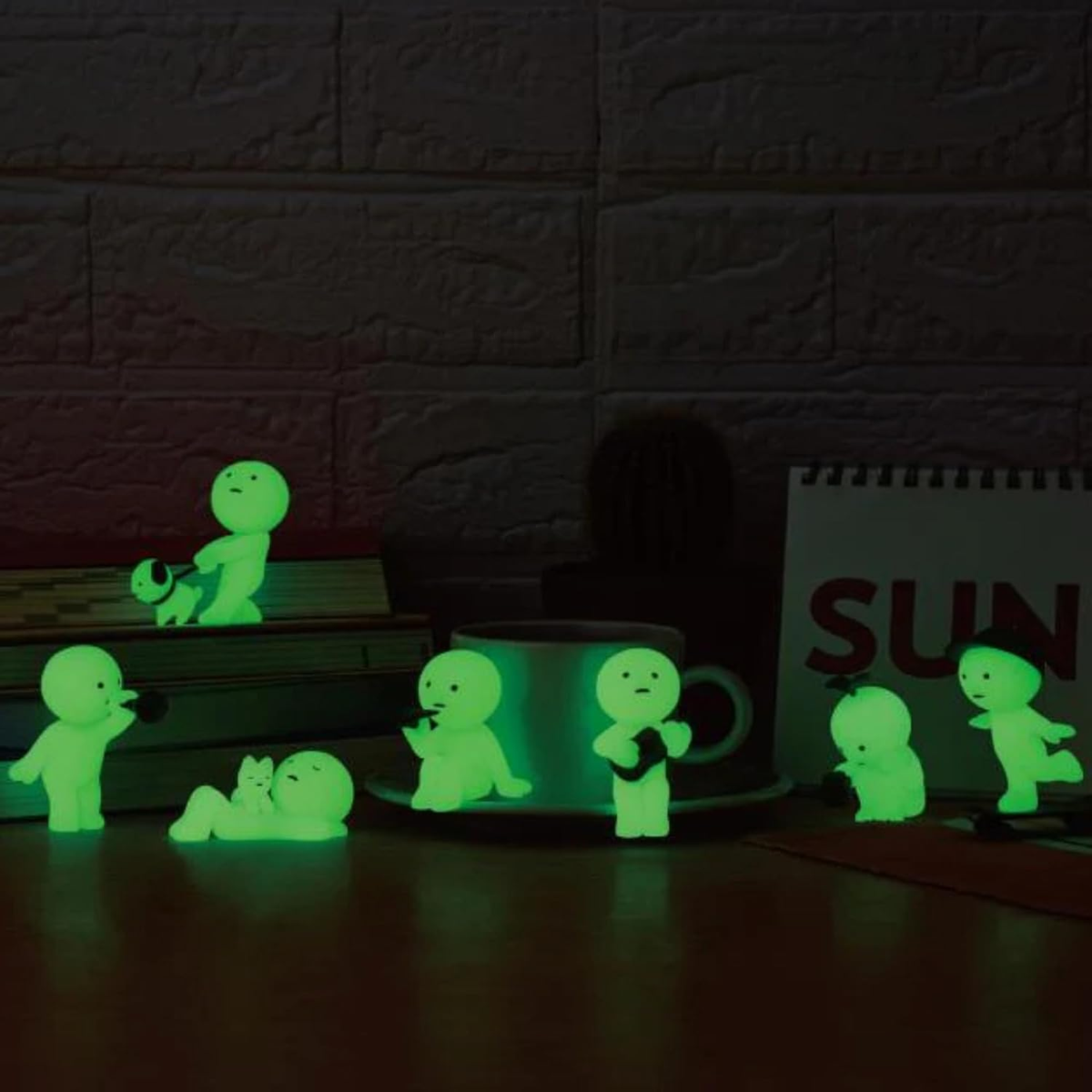 Glow in the Dark Figure, Sunday Series, Random Style, 1 Pack Assorted Blind Box