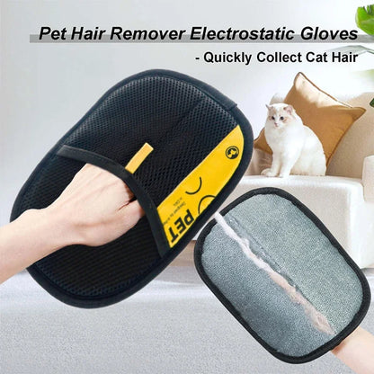 Pet Hair Removal Grooming Glove for Dogs & Cats | Gentle Deshedding & Massage Glove