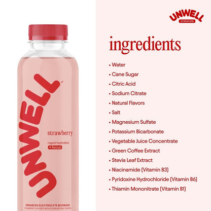 Electrolyte Drink Hydration Focus Strawberry Flavor 12 Pack Natural Energy New