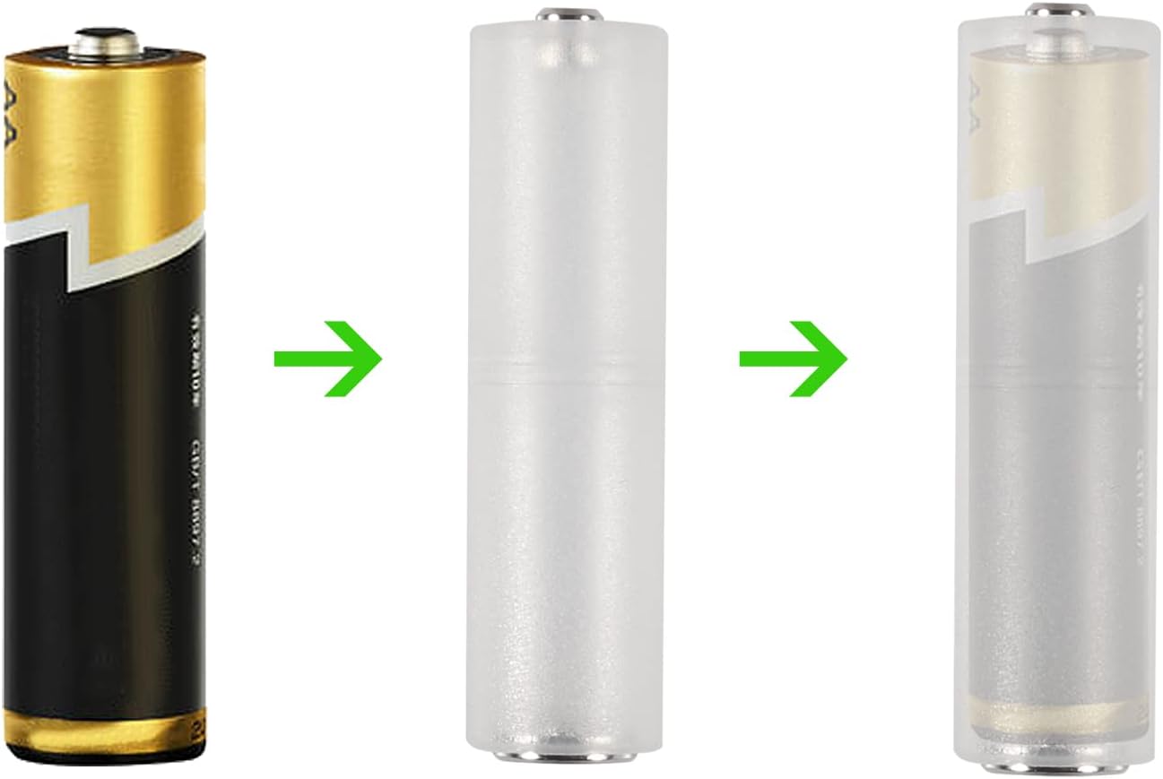 10pcs AAA to AA Converter AAA to AA Battery Adapter AAA to AA Battery Converter Holder AAA to AA Adapter for AAA to AA Battery