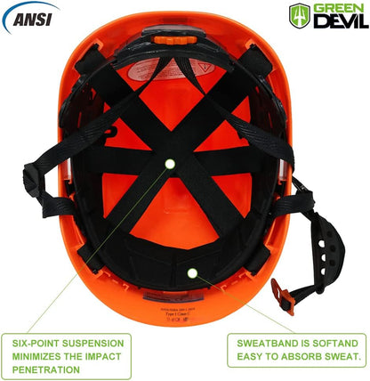 Forestry Safety Helmet Chainsaw Helmet with Mesh Face Shield and Ear Muffs 3 in 1 Forestry Hard Hat