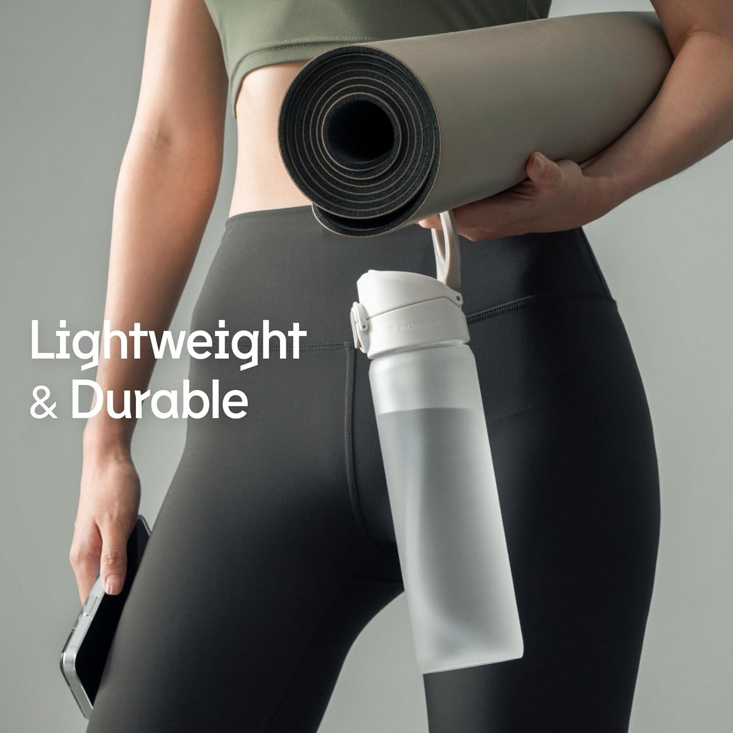 AquaStand Magnetic Bottle 27 oz | Tritan Water Bottle with Straw Lid, Sport Bottle with MagSafe Compatible Handle, Tripod with Adjustable Angles, Leak Proof, Lightweight - Classic Black