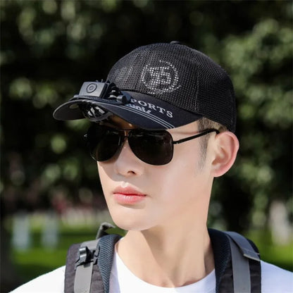 Hat with Fan Adult USB Charging Men'S Fishing Hat Sun Hat Female Summer Outdoor Sun Sun Protection Hat
