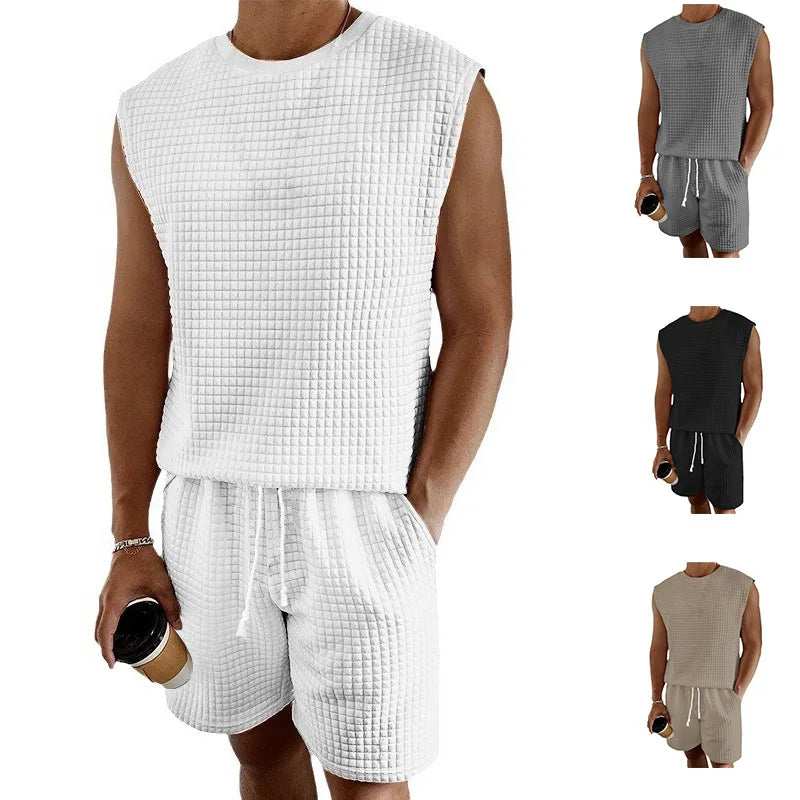 Men's Vest And Shorts Set