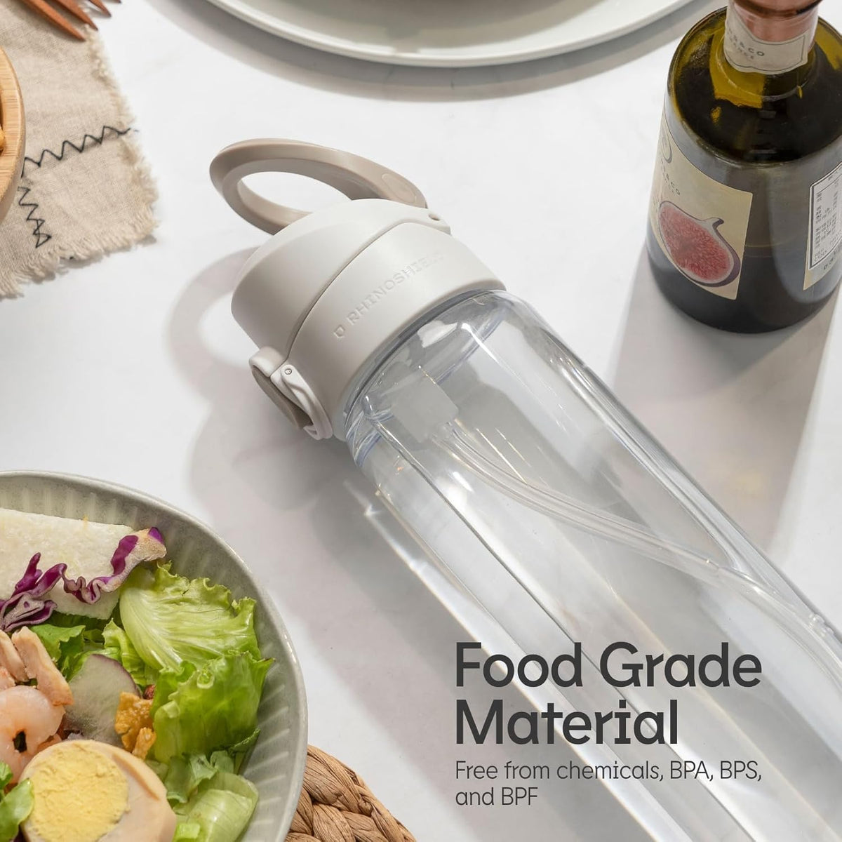AquaStand Magnetic Bottle 27 oz | Tritan Water Bottle with Straw Lid, Sport Bottle with MagSafe Compatible Handle, Tripod with Adjustable Angles, Leak Proof, Lightweight - Classic Black