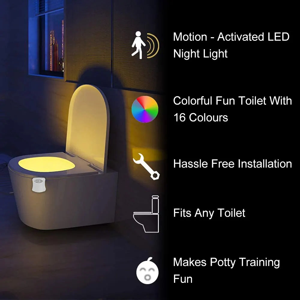Motion Sensing Toilet LED Light