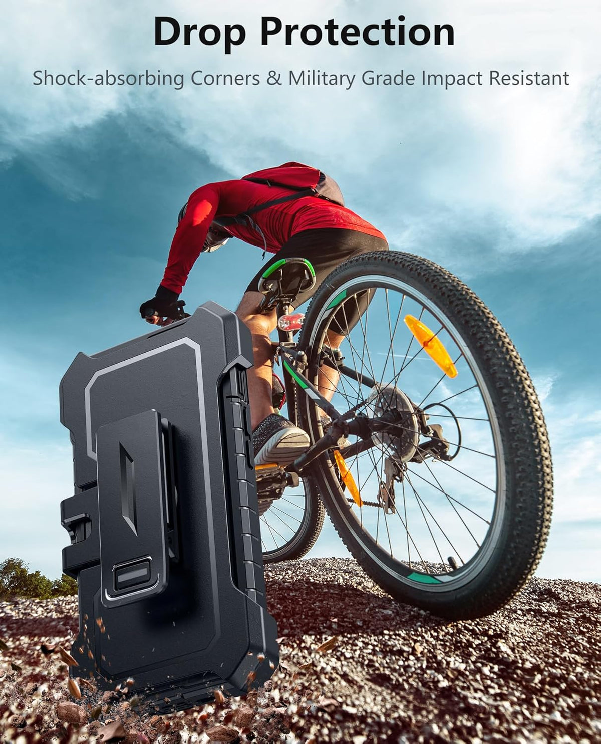 for Iphone 15 Phone Case: for Iphone 14 & 13 & 16E Case Military Shockproof Protective Rugged Cell Phone Cover with Kickstand & Belt-Clip Holster, Heavy Duty Hard Cases 5G - 6.1 Inch Black