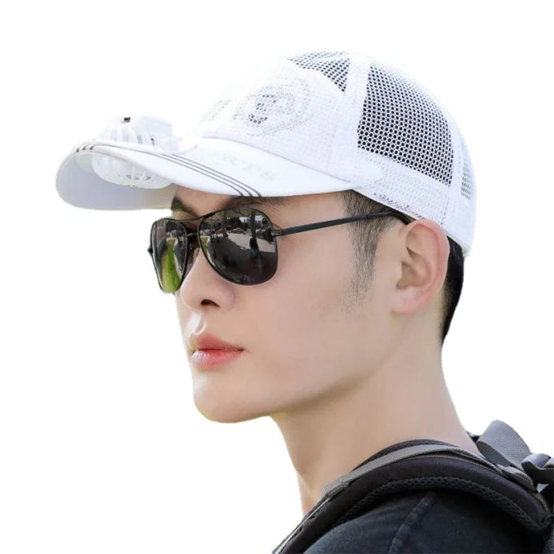 Hat with Fan Adult USB Charging Men'S Fishing Hat Sun Hat Female Summer Outdoor Sun Sun Protection Hat