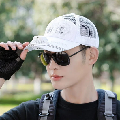 Hat with Fan Adult USB Charging Men'S Fishing Hat Sun Hat Female Summer Outdoor Sun Sun Protection Hat