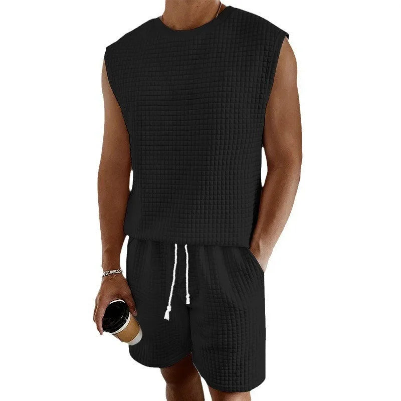 Men's Vest And Shorts Set