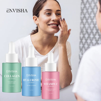 Skin Care Set Facial Serum Collagen Hyaluronic Acid Vitamin Anti-aging Wrinkle Whitening Moisturizing Remove Acne Face Essence