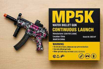 MP5K Gel Balls Blaster Toys Electric Foam And Automatic Goggles and Ammo Drum, Outdoor Activities Shooting Game Party for Kids 14+ Water Blaster Inflatable Water