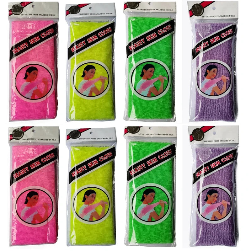 6pcs Beauty Skin Exfoliating Cloth Washcloth Japanese Body Wash Towel Nylon Bath Towel Skin Polishing Towel