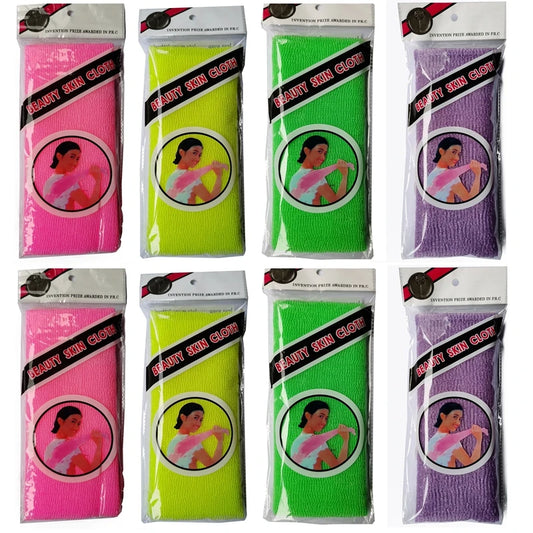 6pcs Beauty Skin Exfoliating Cloth Washcloth Japanese Body Wash Towel Nylon Bath Towel Skin Polishing Towel