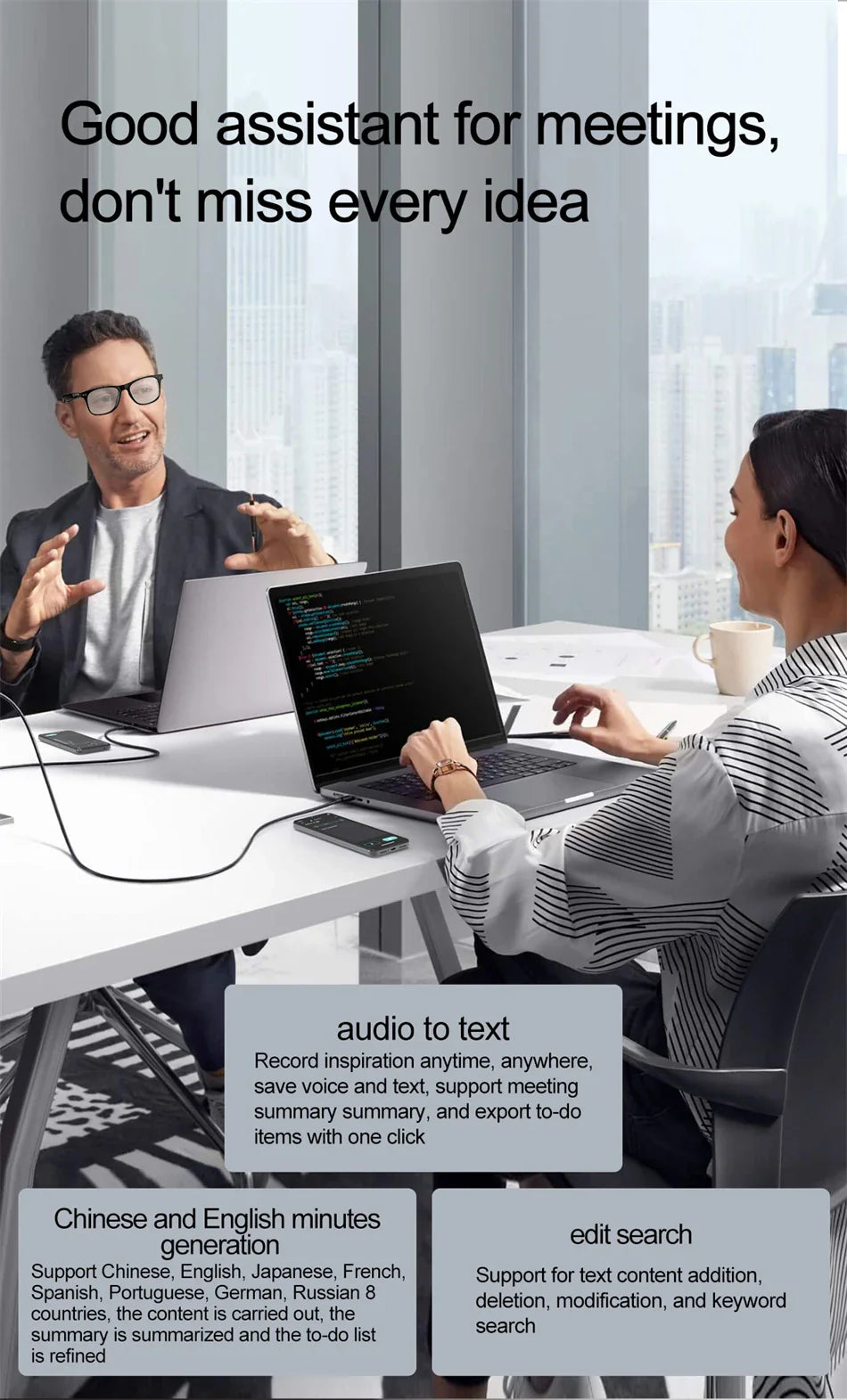 2025 AI Smart Glasses AI intelligent Voice Video Real-time Translation AI Conversation Q&A AI Intelligent Translation Women Men
