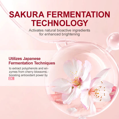 Anti Wrinkle Face Skincare Set Retinol Serum & Sakura Cream Fine Line Remover Anti Aging Nourishing Facial Resurfacing Skin Care