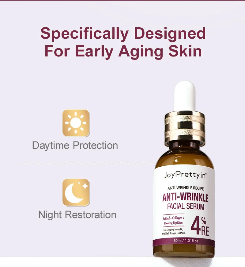 Anti Wrinkle Face Skincare Set Retinol Serum & Sakura Cream Fine Line Remover Anti Aging Nourishing Facial Resurfacing Skin Care