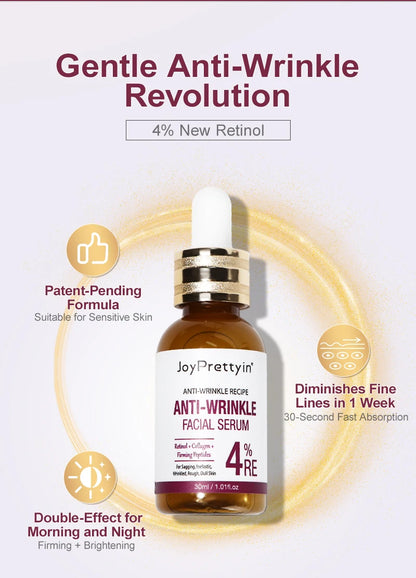 Anti Wrinkle Face Skincare Set Retinol Serum & Sakura Cream Fine Line Remover Anti Aging Nourishing Facial Resurfacing Skin Care
