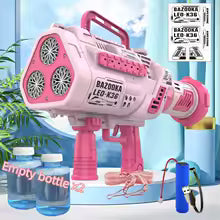 Bubble Machine Gun Bubble Gun with Colorful Lights and Thousands Bubbles, Outdoor Toy Birthday Party