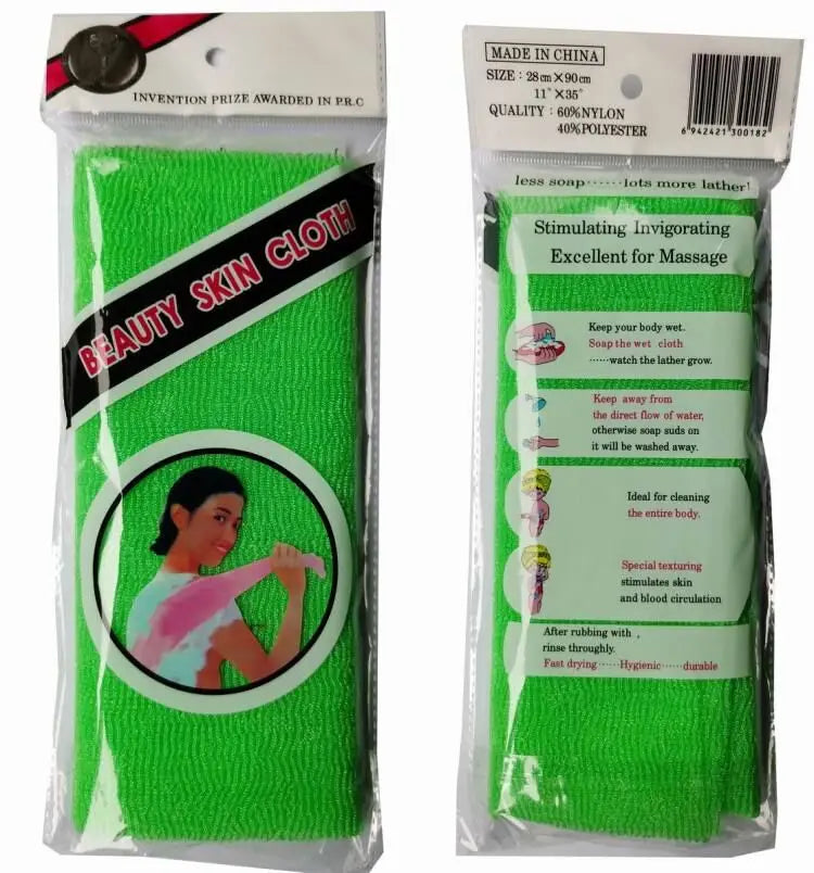 6pcs Beauty Skin Exfoliating Cloth Washcloth Japanese Body Wash Towel Nylon Bath Towel Skin Polishing Towel