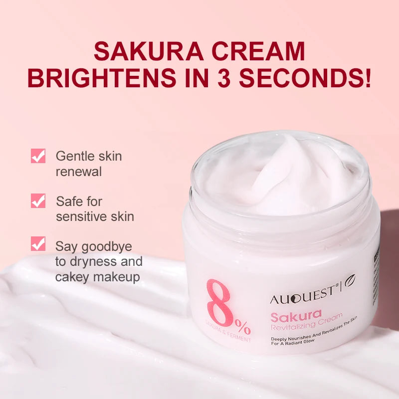 Anti Wrinkle Face Skincare Set Retinol Serum & Sakura Cream Fine Line Remover Anti Aging Nourishing Facial Resurfacing Skin Care
