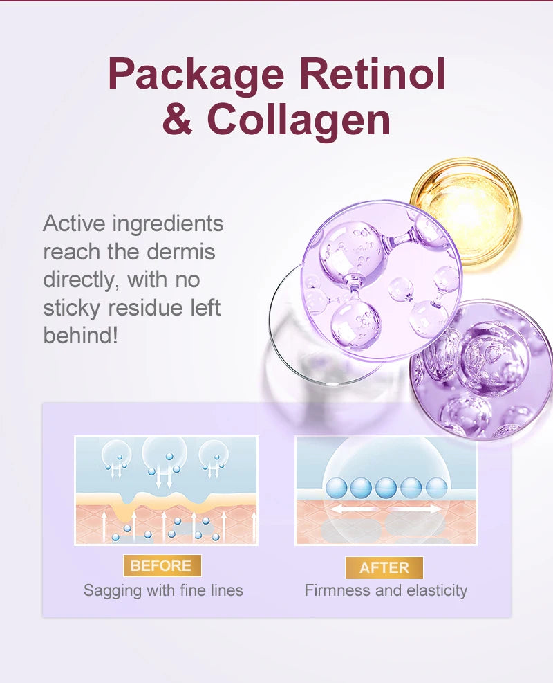 Anti Wrinkle Face Skincare Set Retinol Serum & Sakura Cream Fine Line Remover Anti Aging Nourishing Facial Resurfacing Skin Care