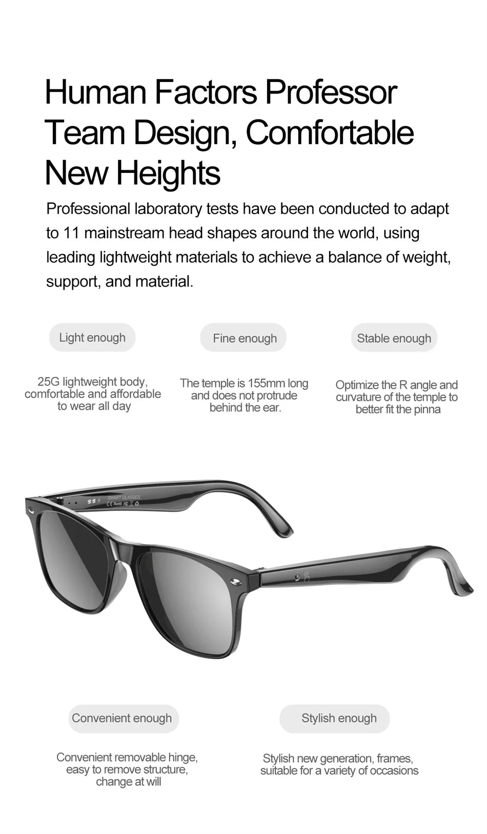 2025 AI Smart Glasses AI intelligent Voice Video Real-time Translation AI Conversation Q&A AI Intelligent Translation Women Men
