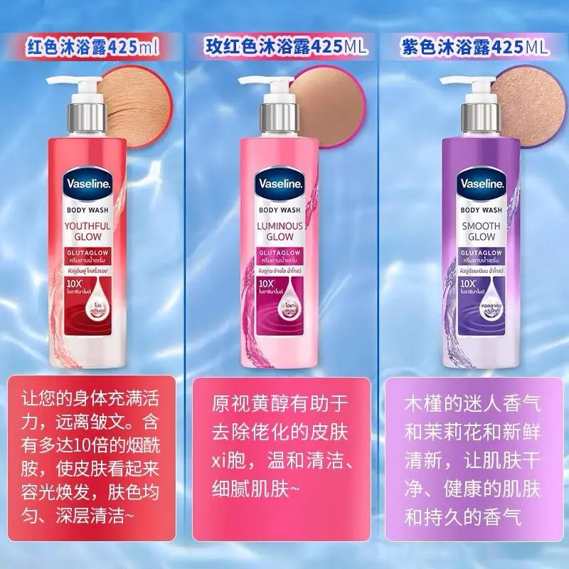 Thailand Vaseline Hydrating Body Wash 425ml Refreshing Glutamate Moisturizing Smooth Body Wash  Original Genuine Bath Products