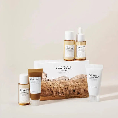 Centella Asiatica Skincare Travel Set 5 items - Toner Whitening Cream Cleansing Oil Cleanser Gently Repair The Skin Barrier
