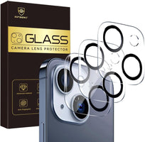 Camera Lens Protector for Iphone 15 / Iphone 14 6.1" ＆ Iphone 15 Plus/Iphone 14 plus 6.7" ,9H Tempered Glass，Ultra HD, Scratch Resistance Easy to Install，Case Friendly，[Does Not Affect Night Shots] 3-Pack