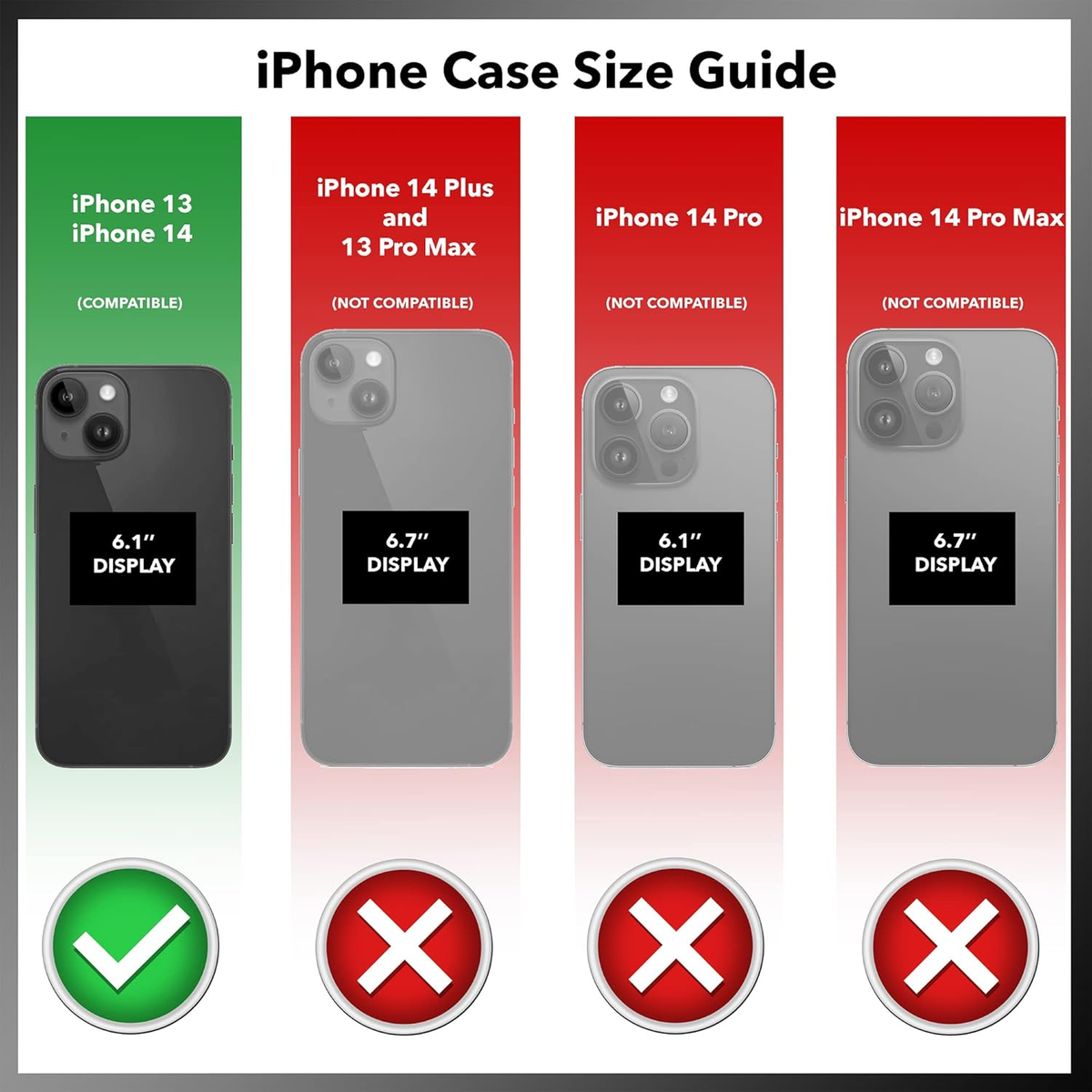 Defender Series Screenless Edition Case and Holster for Iphone 14 & Iphone 13 (ONLY), (Black)