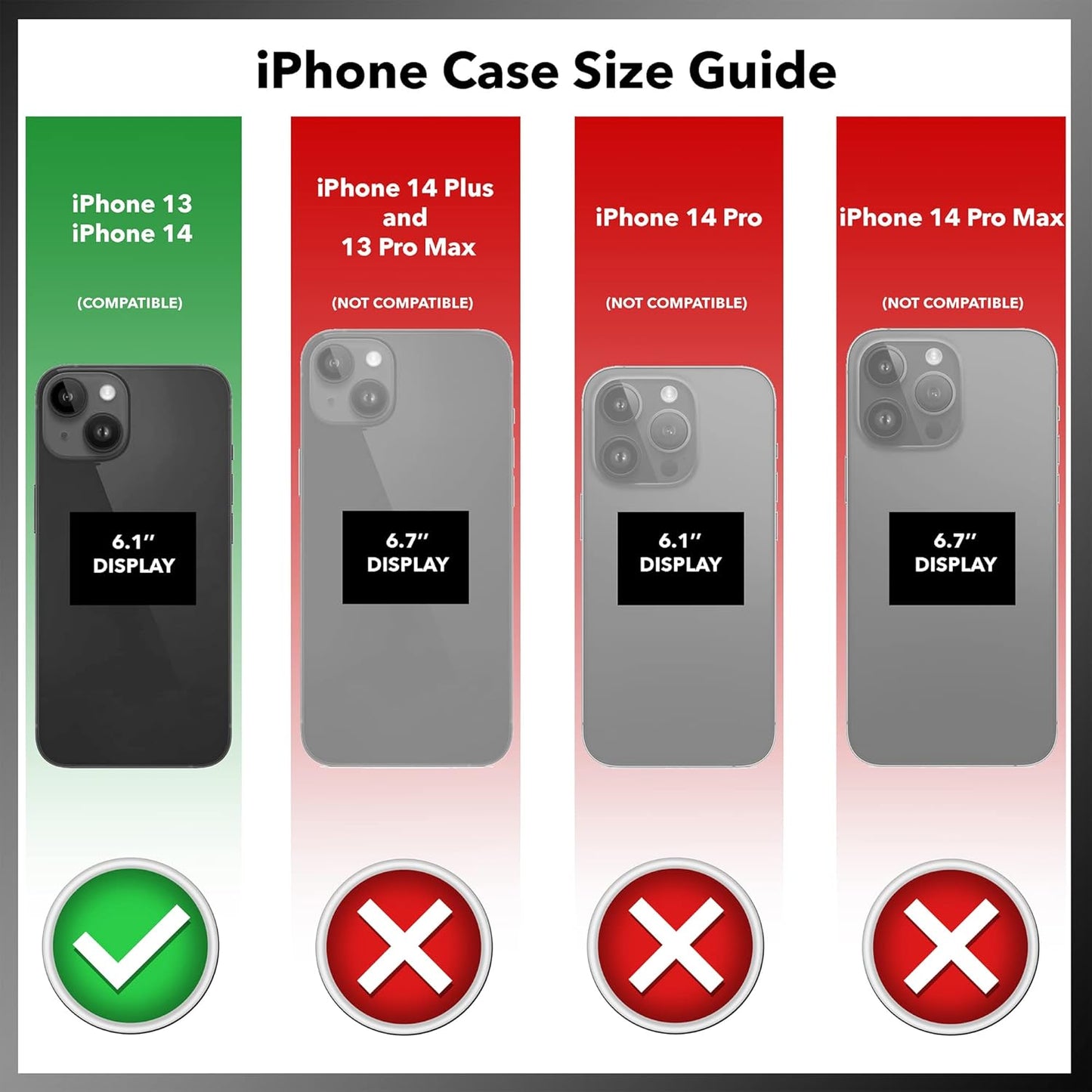Defender Series Screenless Edition Case and Holster for Iphone 14 & Iphone 13 (ONLY), (Black)