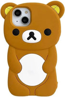 Ultra Thick Soft Silicone Case for Apple Teddy Bear Animal 3D Cartoon Japanese Cute Lovely Adorable Kawaii Kids Girls Women (Brown, for Iphone 11 Pro Max)